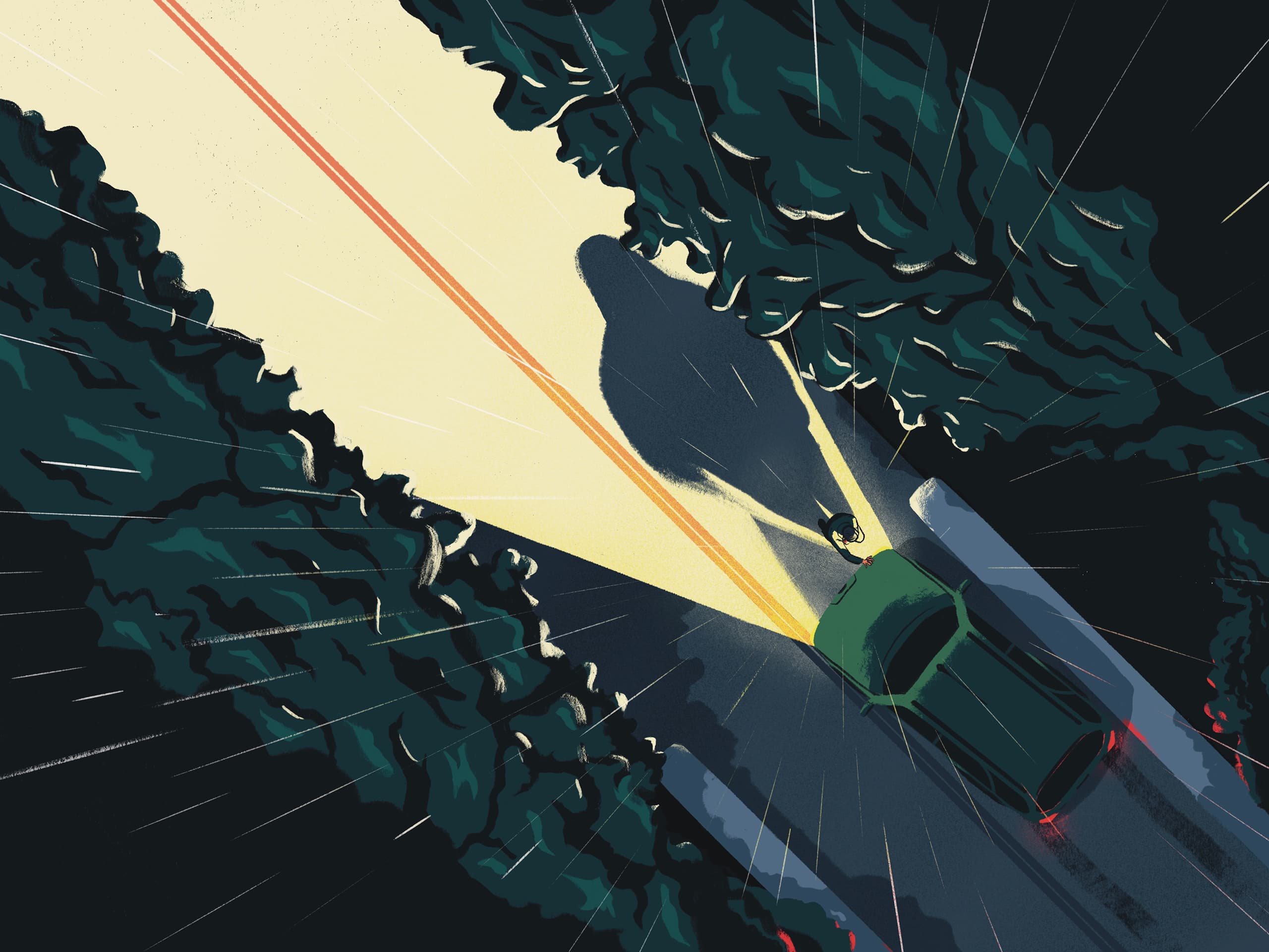 Illustration by Jason Dejaegere from a scene of the movie Juror #2