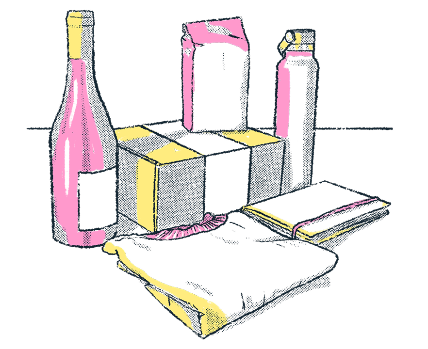 Illustration mockup of multiple products by Jason Dejaegere