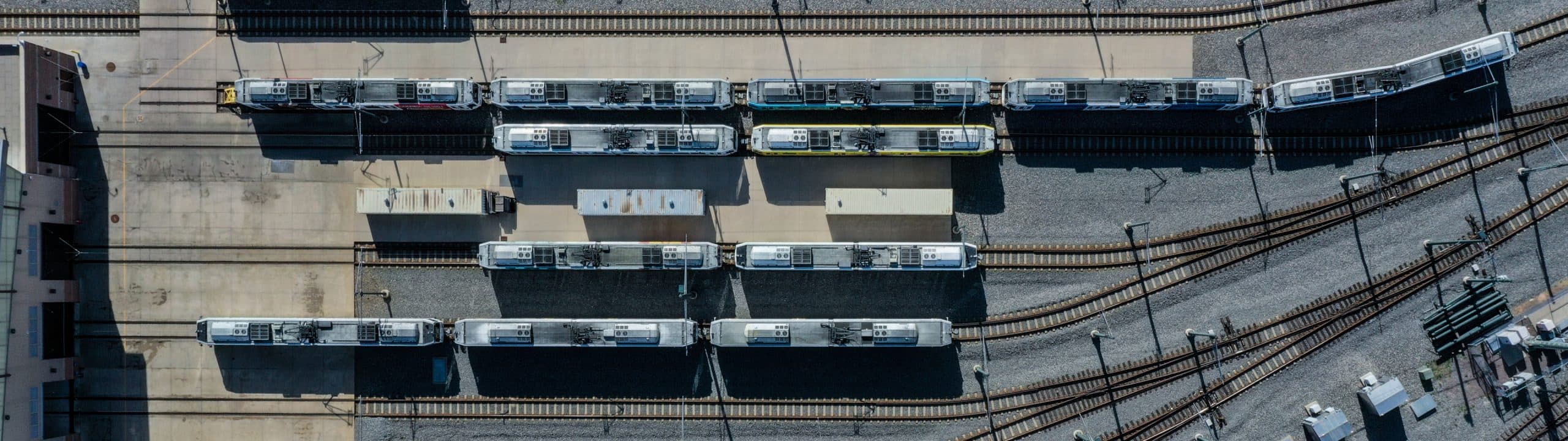 Entrepôt de train vue du dessus